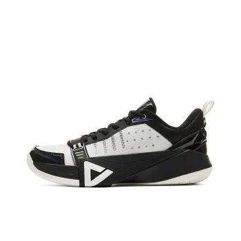 PEAK Taichi Siege Cushioning, Rebound, Abrasion Resistant, Slip Resistant Low Top Basketball Shoes Men's Black Ivory