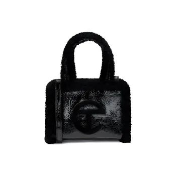 UGG Telfar Collaboration Cow Leather Tote Bag Shopping Bag Shoulder Bag Crossbody Bag Handbag Small Size Women's Black