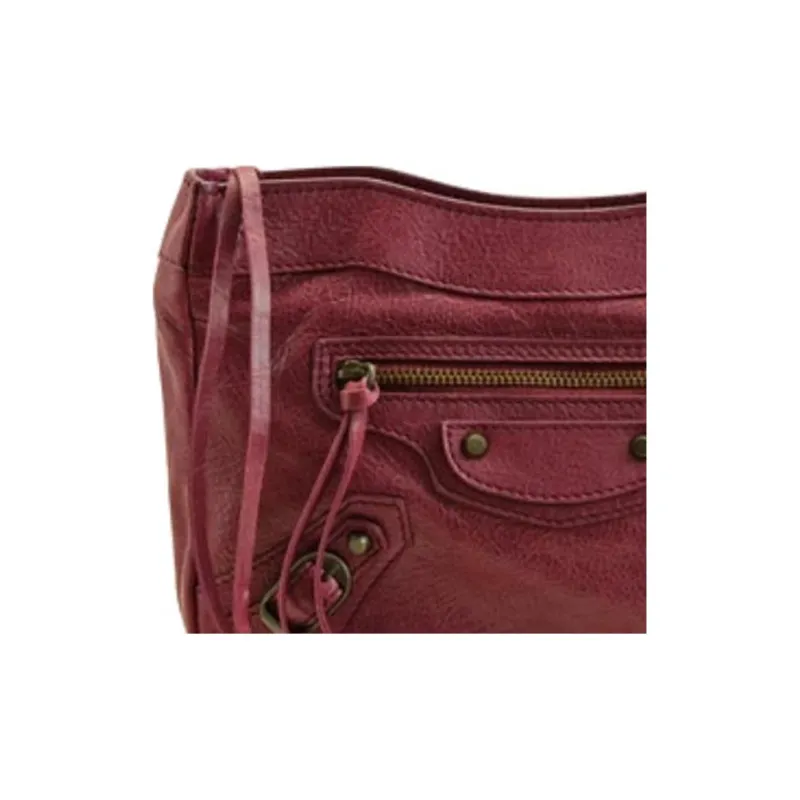 Balenciaga Leather Clutch Women's Red-4
