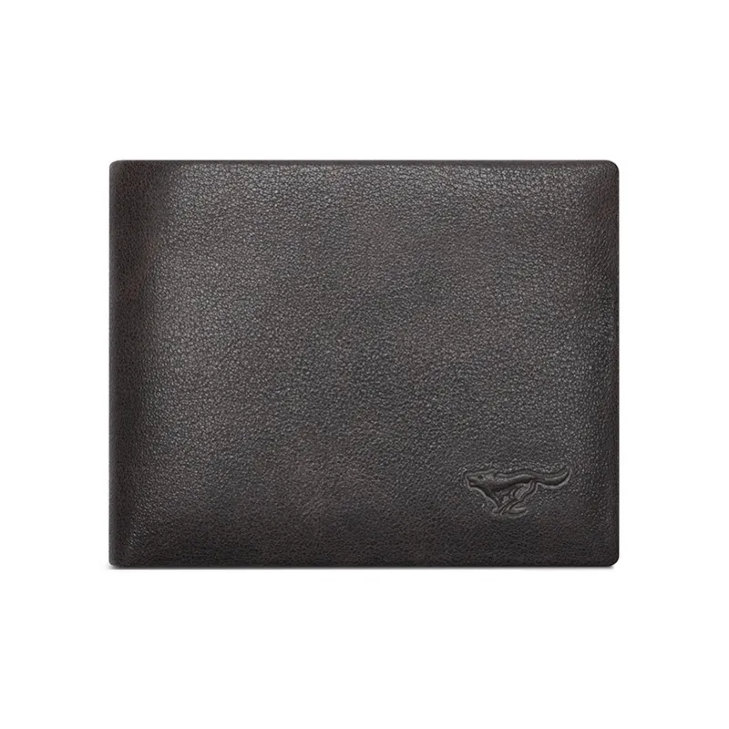 SEPTWOLVES Top Grain Cow Leather Wallets With Money Clip Men's Black-3