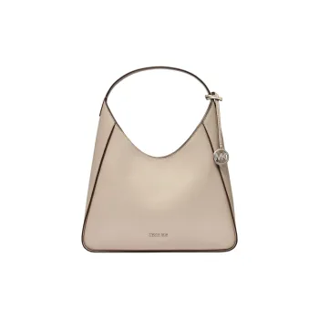 MICHAEL KORS Cow Leather Shoulder Bag Large Size Women's Light Sand
