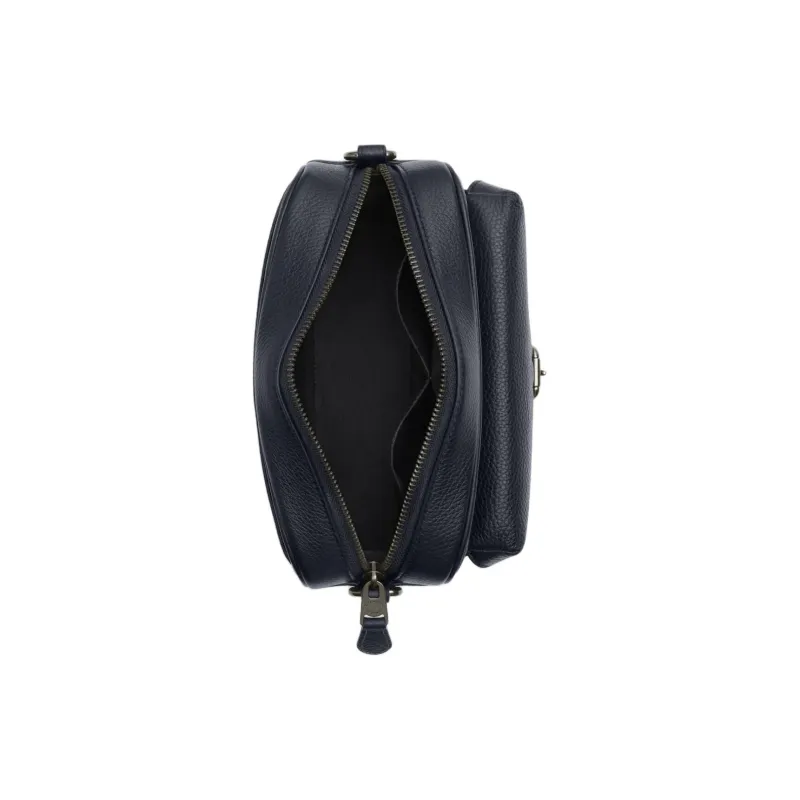 COACH Coated Canvas Crossbody Bag Shoulder Bag Small Size Men's Midnight Navy-2