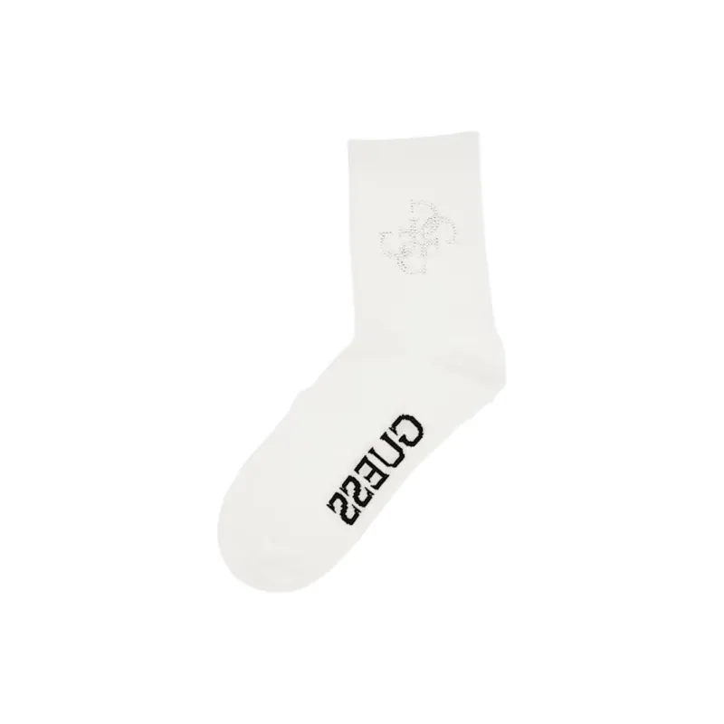 GUESS Mid-Calf Socks Women's 1 Pack White-0