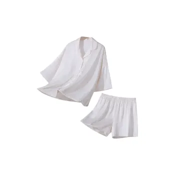 H YXIANG Pajama Set Women's Ecru
