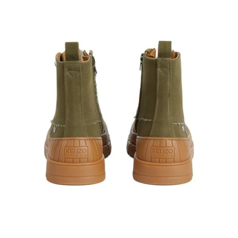 KENZO Ankle Boots Men's Army Green-2
