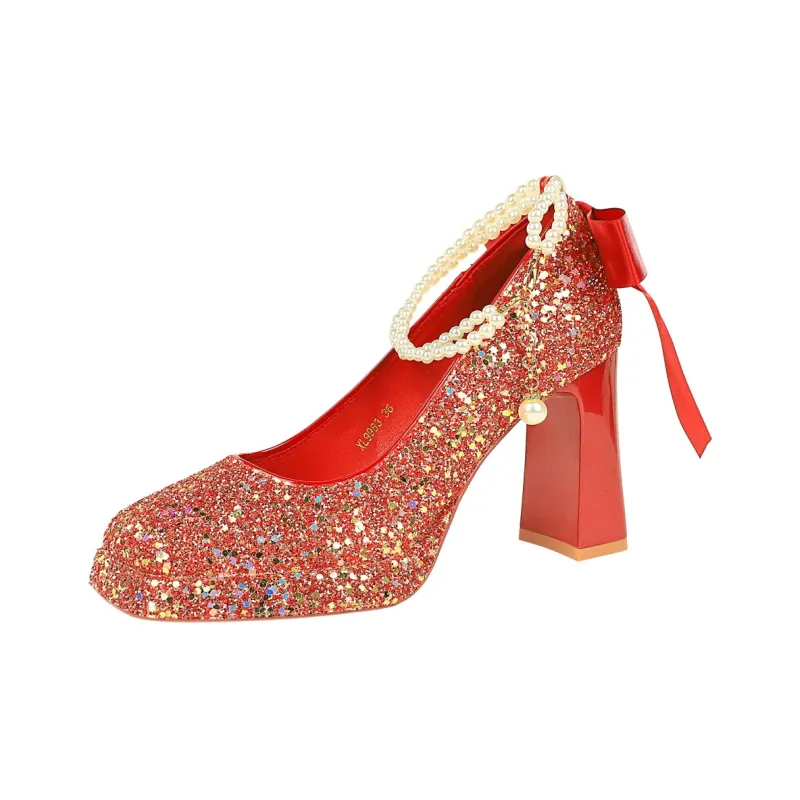 QITUMAUL High Heels Women's-4