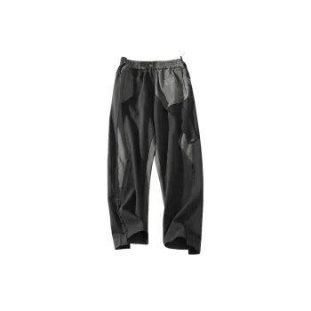 A SQUARE ROOT Knitted Sports Pants Unisex Dark Gray