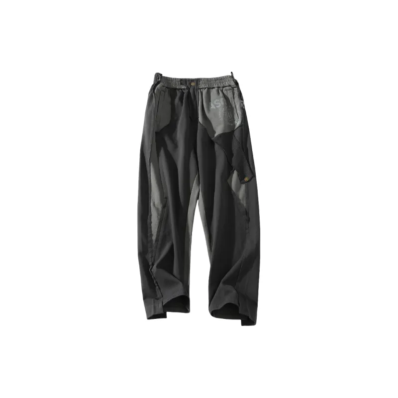 A SQUARE ROOT Knitted Sports Pants Unisex Dark Gray-0