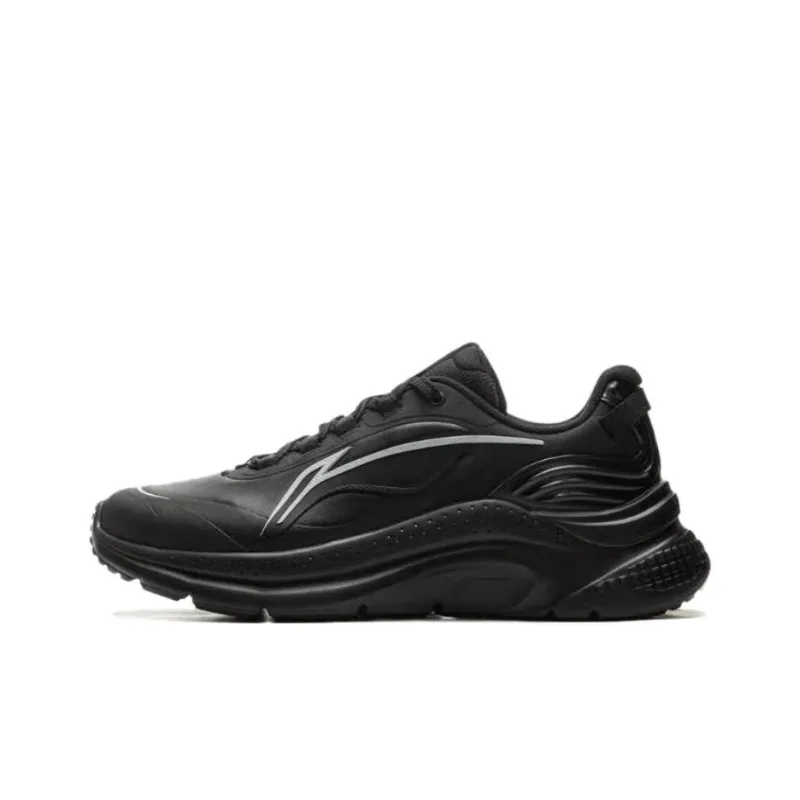 LiNing Liuyun Cushioned Wear-Resistant Slip-Resistant Lightweight Low-Top Running Shoes Men's Black-0