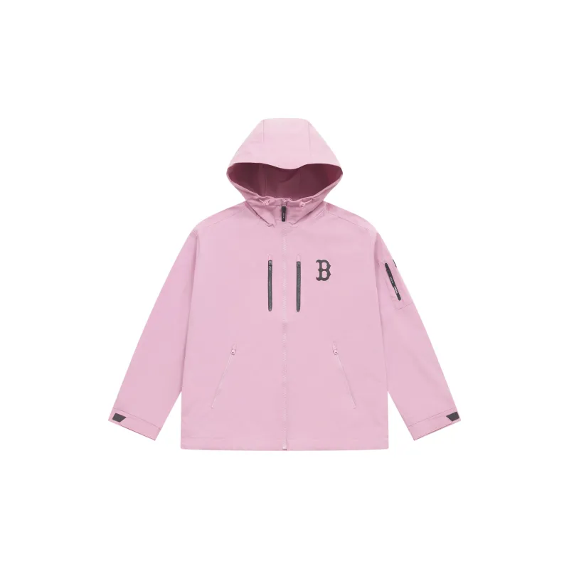 MLB Basic Collection Basic Boston Red Sox SS25 Jackets Coats Unisex Heather Gray Purple-1