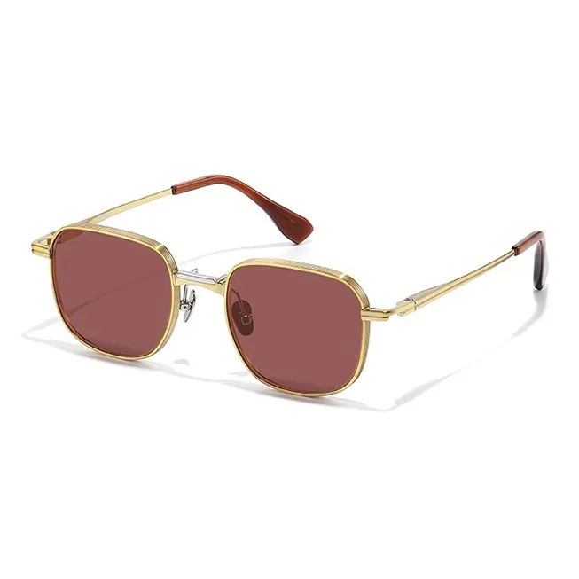 BERTHA Titanium Square Sunglasses Unisex-1