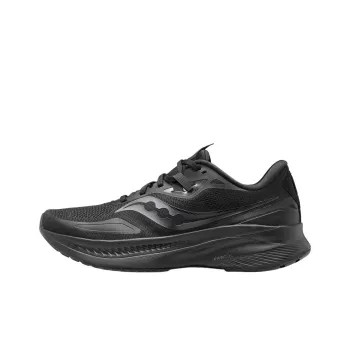 Saucony Guide 15 Cushioning Abrasion Resistant Support Lightweight Rebound Low Top Running Shoes Women's Black
