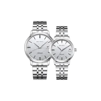 Sea Gull Automatic Mechanical Movement Stainless Steel Watchband Watch Unisex Silver Dial