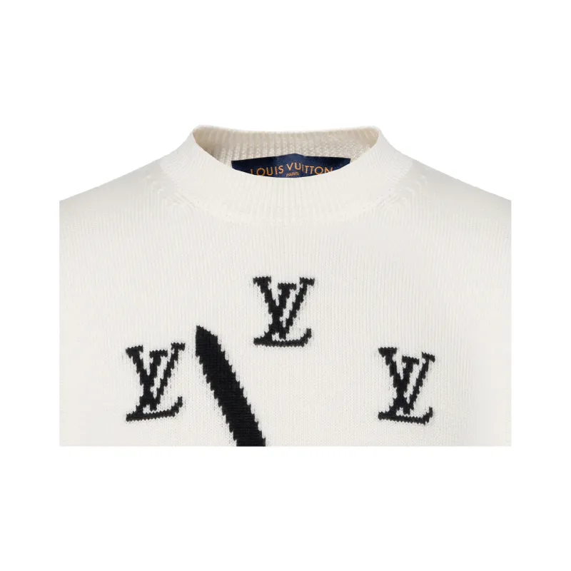 LOUIS VUITTON Intarsia Clock Sweater-8