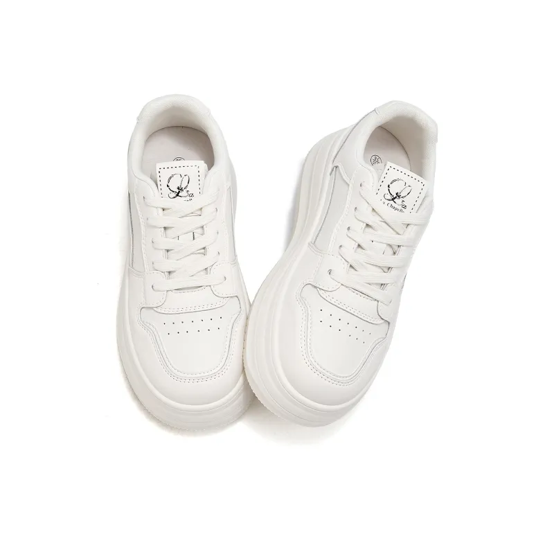 La Chapelle Anti-Slip Wear-Resistant Low-Top Skateboard Shoes Women's Beige-3