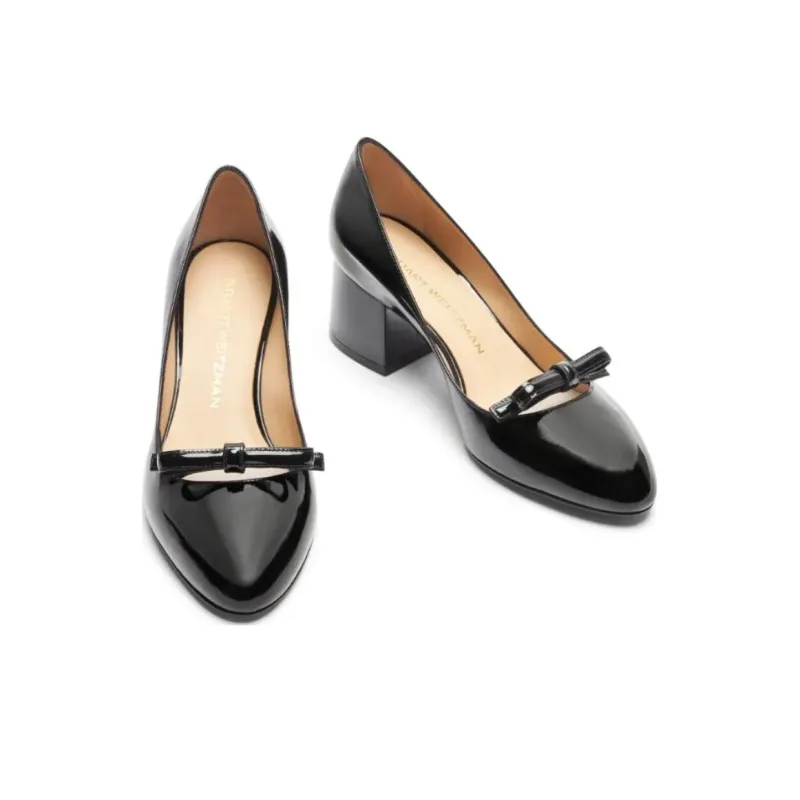 Stuart Weitzman/SW Felicity Spool Heel High Heels 6cm Women's Black-3