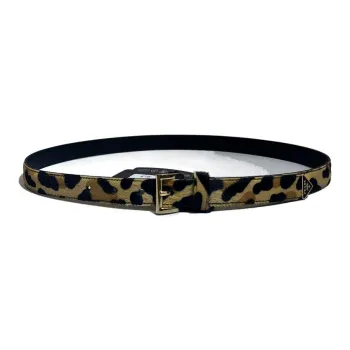 PRADA   Leather Belts Women's Tortoiseshell  