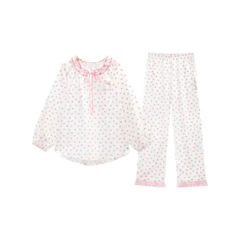 GUKOO x Hello Kitty Pajama Set Women's Pearl Pink