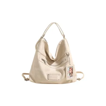 CORE BIRD PU Shoulder Bag Regular Women's Ecru/Black/Coffee
