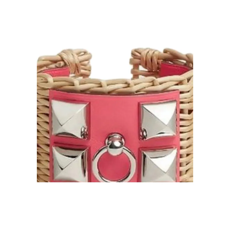 HERMES Leather Brass Metal Bracelets Women's Multicolor-2
