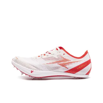 VICTORY LIGHT Cushioning Anti Slip And Wear Resistant Low Top Carbon Plate Sprint Running Shoes Unisex White Red