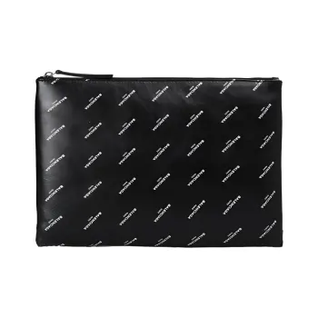 Balenciaga Leather Clutch Men's Black