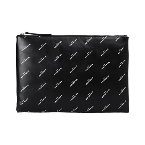 Balenciaga Leather Clutch Men's Black