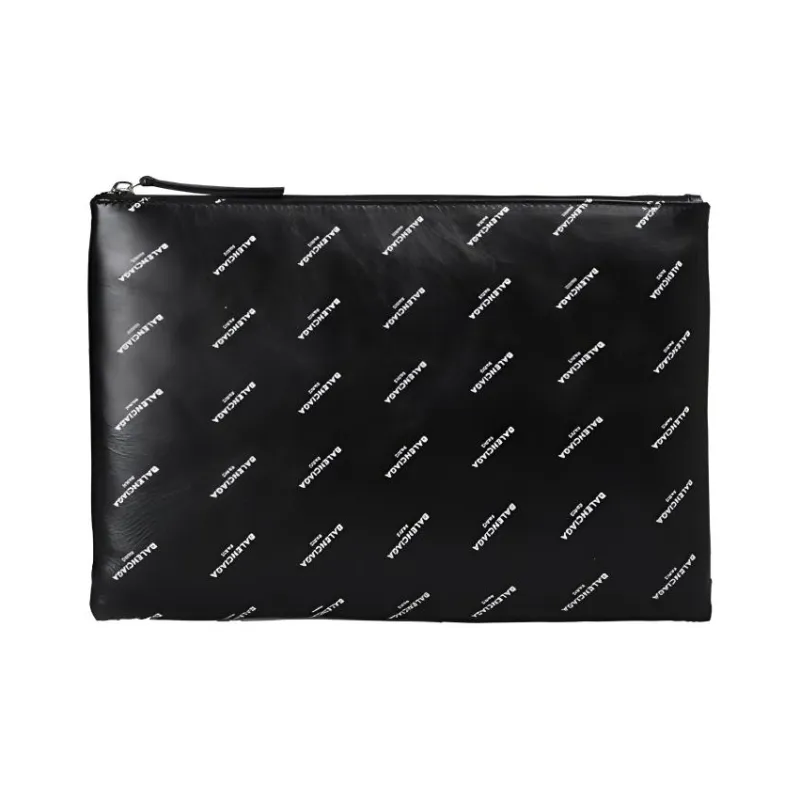 Balenciaga Leather Clutch Men's Black-0