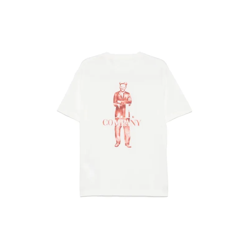 C.P.Company Logo print T shirt-1