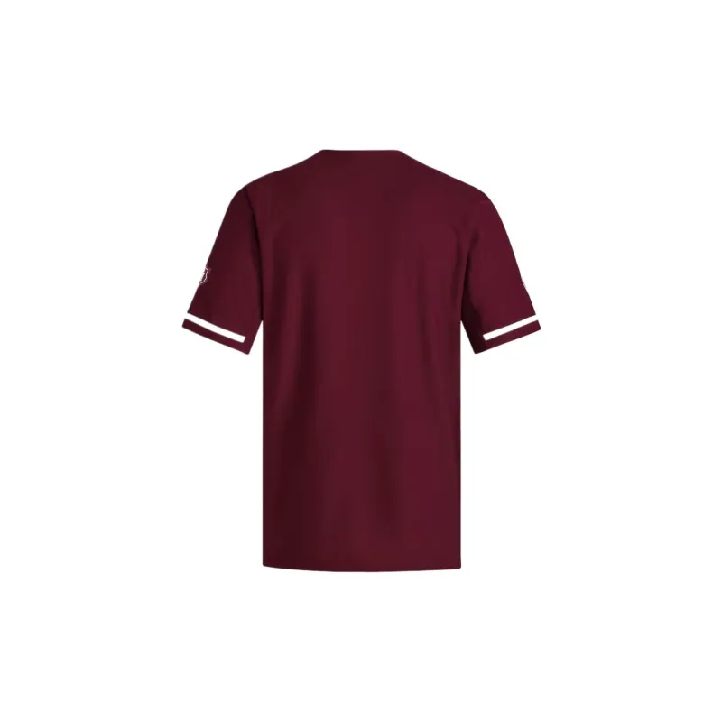 Adidas Free Shipping With AdiClub Texas A&M Reverse Retro Full Button Jersey-1