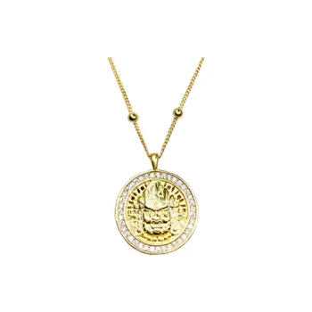 UZIID S 990 Silver Necklaces Women's Gold