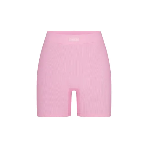 SKIMS Valentine's Day Collection SS25 SOFT t-shirt BOXER Boxer Shorts Women's 1 Pack BUBBLE GUM/Bubble Gum Color