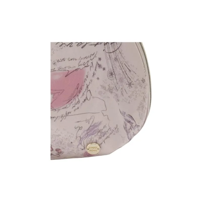 SNIDEL Remote Culture Collaboration Polyester Clutch Small Size Women's Ivory White/pink/purple-7