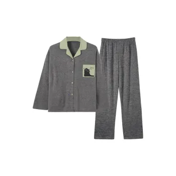 Sleeping Beauty Pajama Set Women's Dark Gray