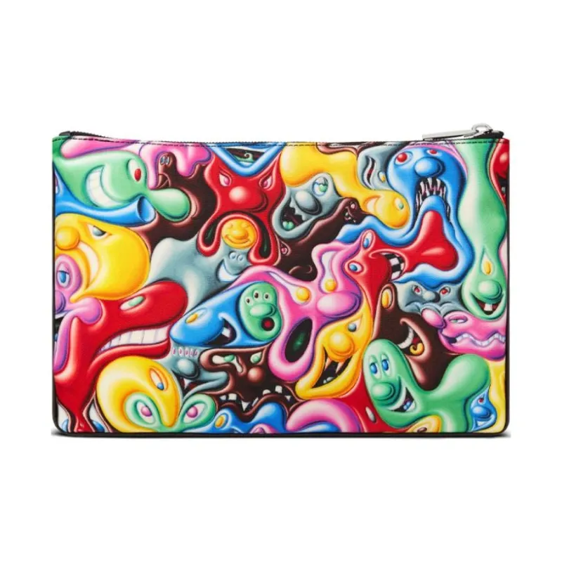 DIOR KENNY SCHARF Collaboration Nylon Fabric Small Clutches Men's Multicolor-2