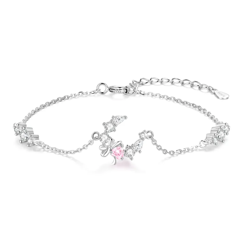 ZHENJIUJIU S925 Spliced Chain, Friends Bestie Couple Women's-0