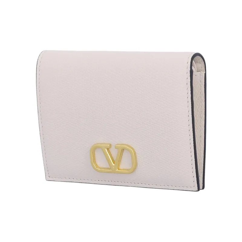 Valentino VLogo Signature Leather Wallet Women's Light Ivory-1