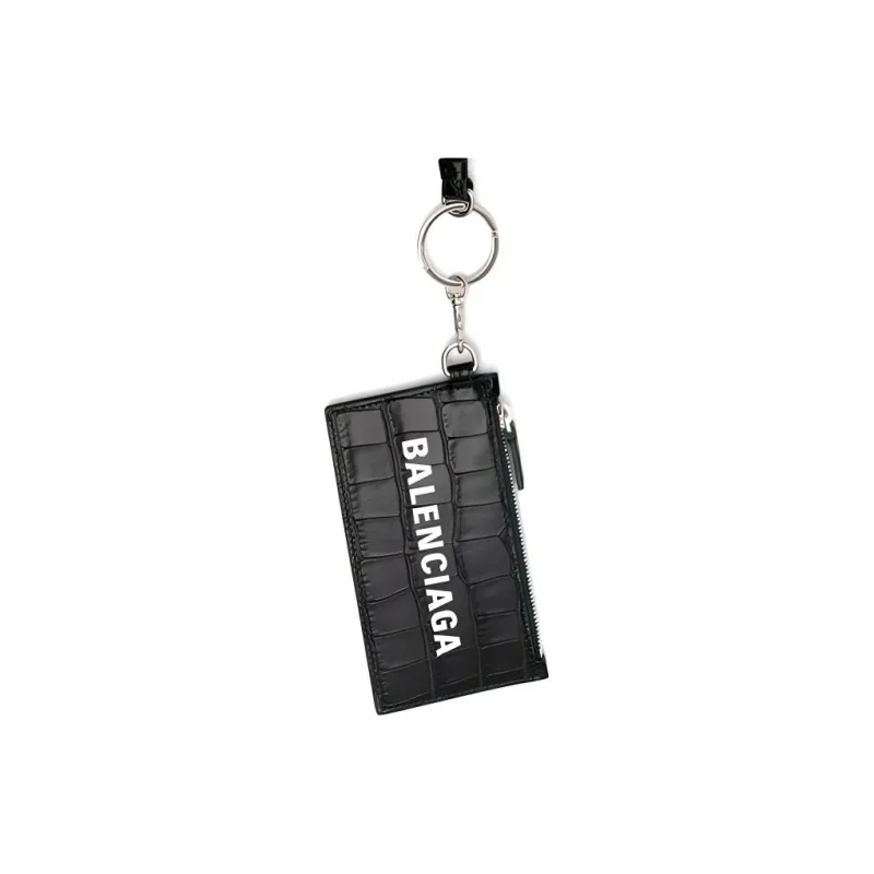 Balenciaga Calfskin Card Holder Men's Green-0