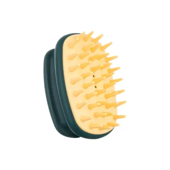 YUELEJI Airbag Massage Cleaning 2-in-1 Silicone Gel Nail Expert Head Spa Long Comb Massage Comb Shampoo Brush