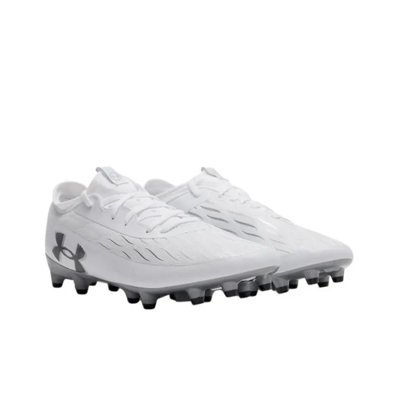Under Armour Magnetico Select 4 Anti Slip Wear Resistant Soccer Shoes Unisex White-3