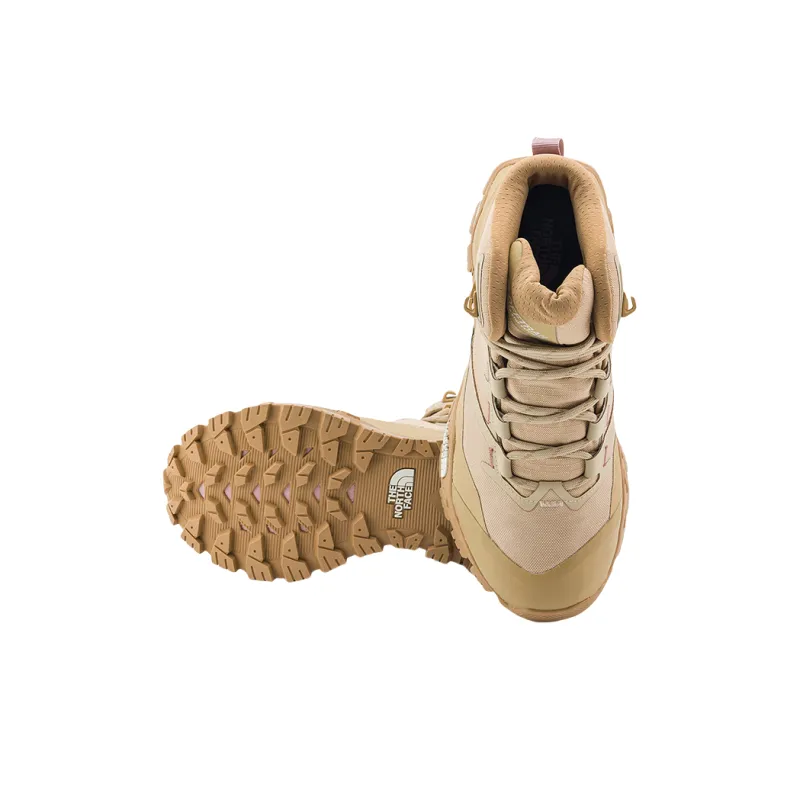 THE NORTH FACE Anti-Slip And Wear-Resistant Water-Resistant Mid-Top Trekking Shoes Women's Stone Tan-3