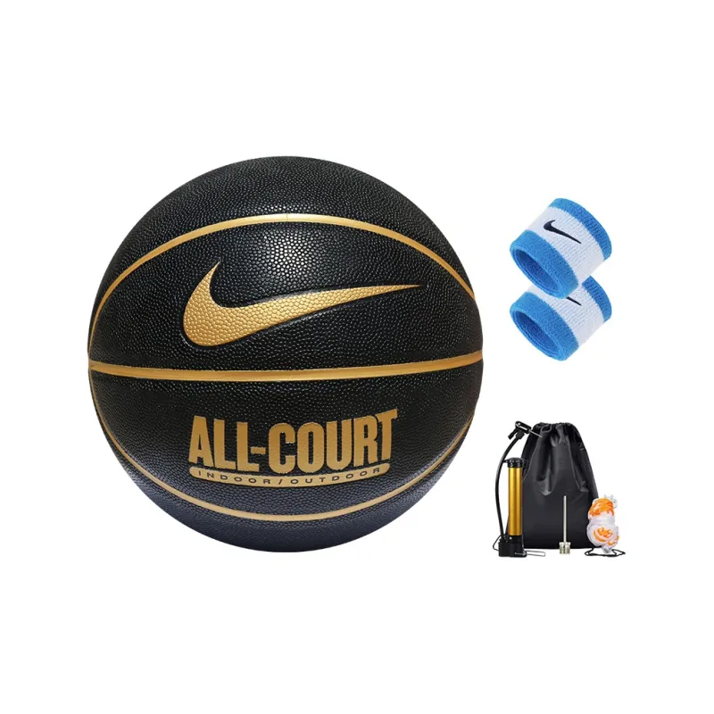 Nike Synthetic Leather Basketball Black Gold Size 7 Ball Training-2
