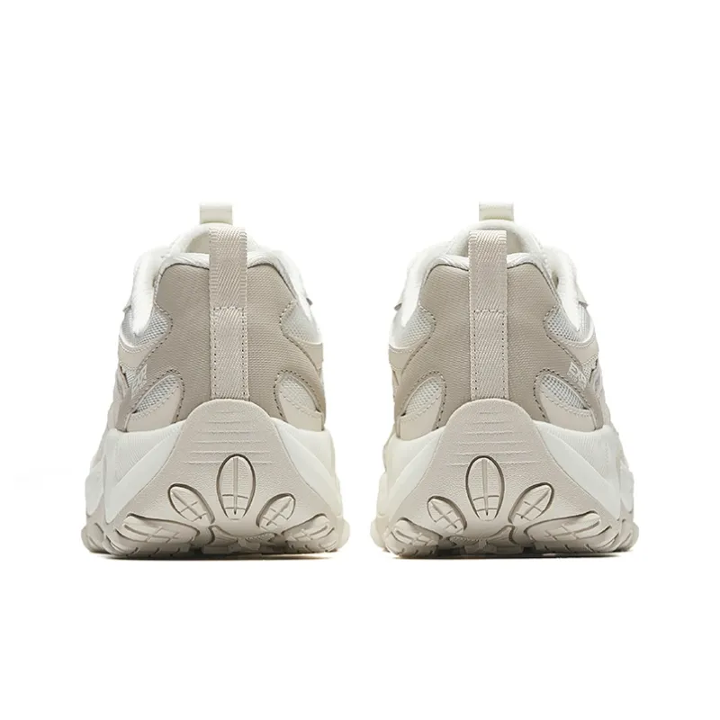 Anta Cushioning, Slip Resistant, And Abrasion Resistant Low Top Casual Running Shoes Women's Ivory White Mud Gray-3
