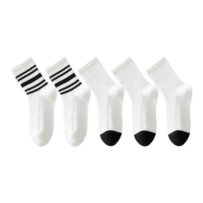 MIIOW Mid Calf Socks Unisex 5 Pack-12
