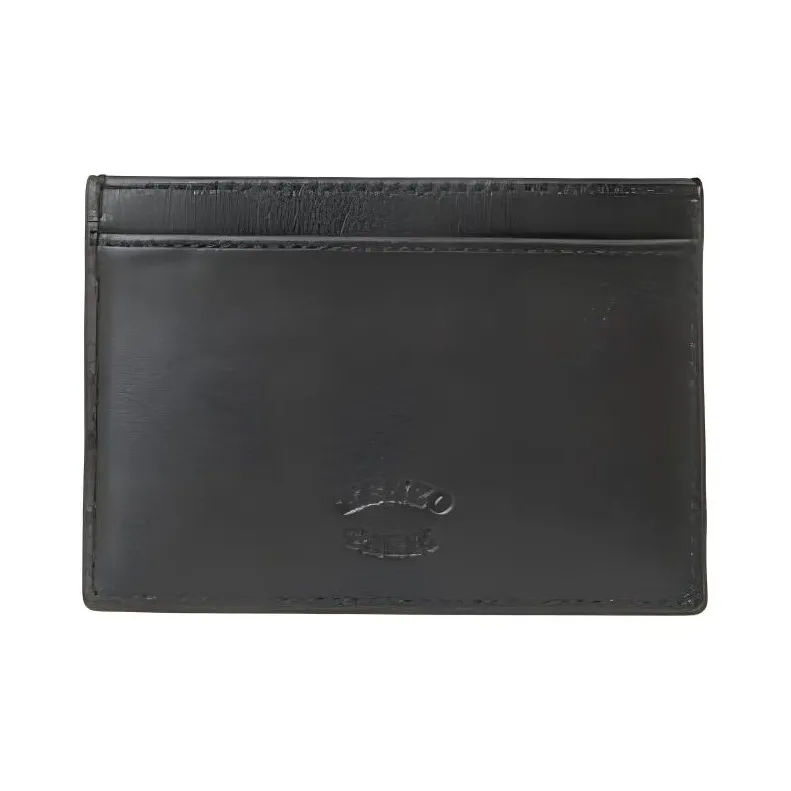 KENZO Cow Leather Card Holder Regular Men's Black-3