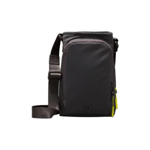Lululemon Water-Resistant Fabric Shoulder Bag Crossbody Bag Unisex Smoke Gray