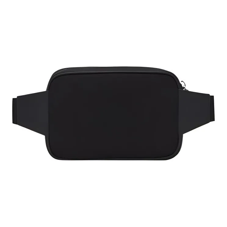 BALLY Fabric With Cow Leather Fanny Pack Men's Black-3