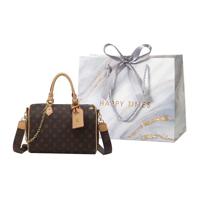 Miss Angel PU Handbag Regular Women's Brown/Khaki-0