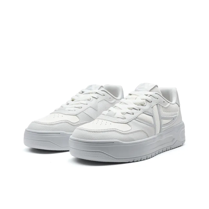XTEP Air Force One Lightweight Wear-Resistant And Slip-Resistant Low-Top Skateboard Shoes Women's Gray White-2
