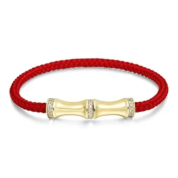 HEFANG All Things Spiritual Collection 925 Sterling Silver All Things Will Go Well Red String Bracelet Unisex
